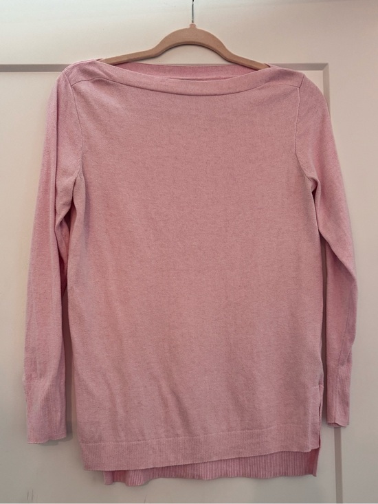 J. Crew Sweaters - J. Crew Cotton Pink Boatneck Lightweight Sweater